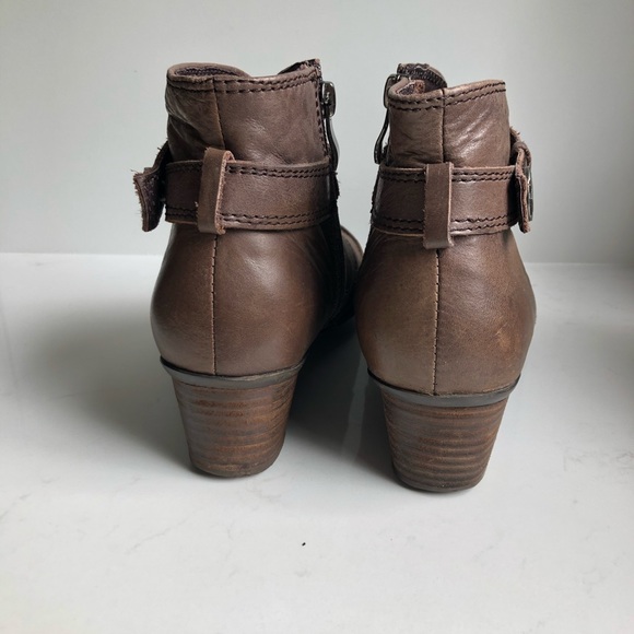 Dark Tan Leather ankle boots - Picture 4 of 6